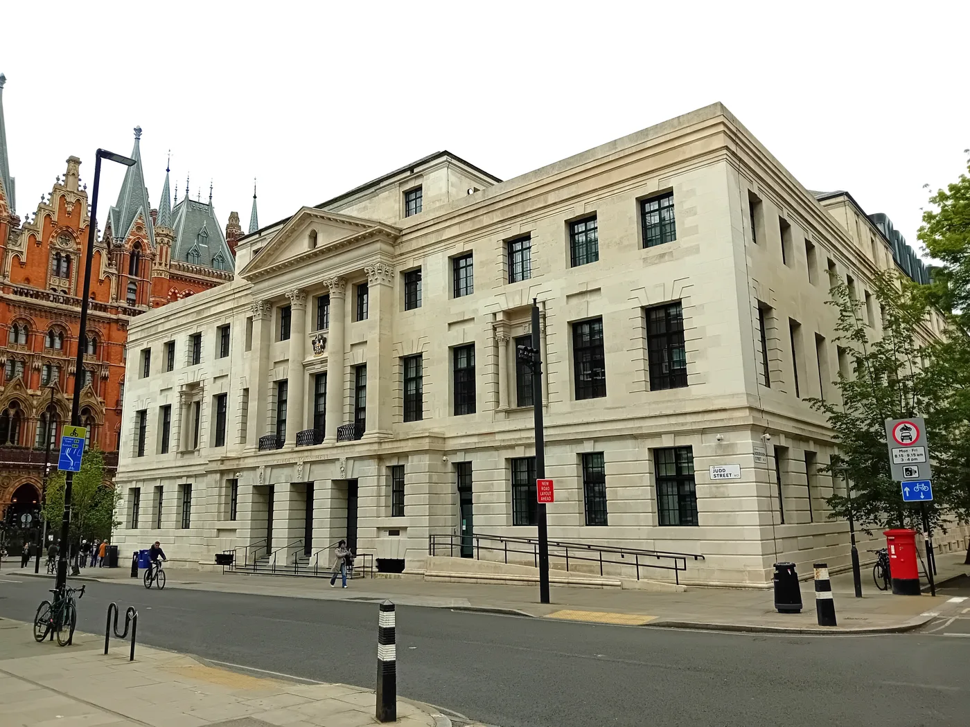 Camden Town Hall on Judd Street, with St Pancras behind. The council set a £1.1bn budget for 2026/27.