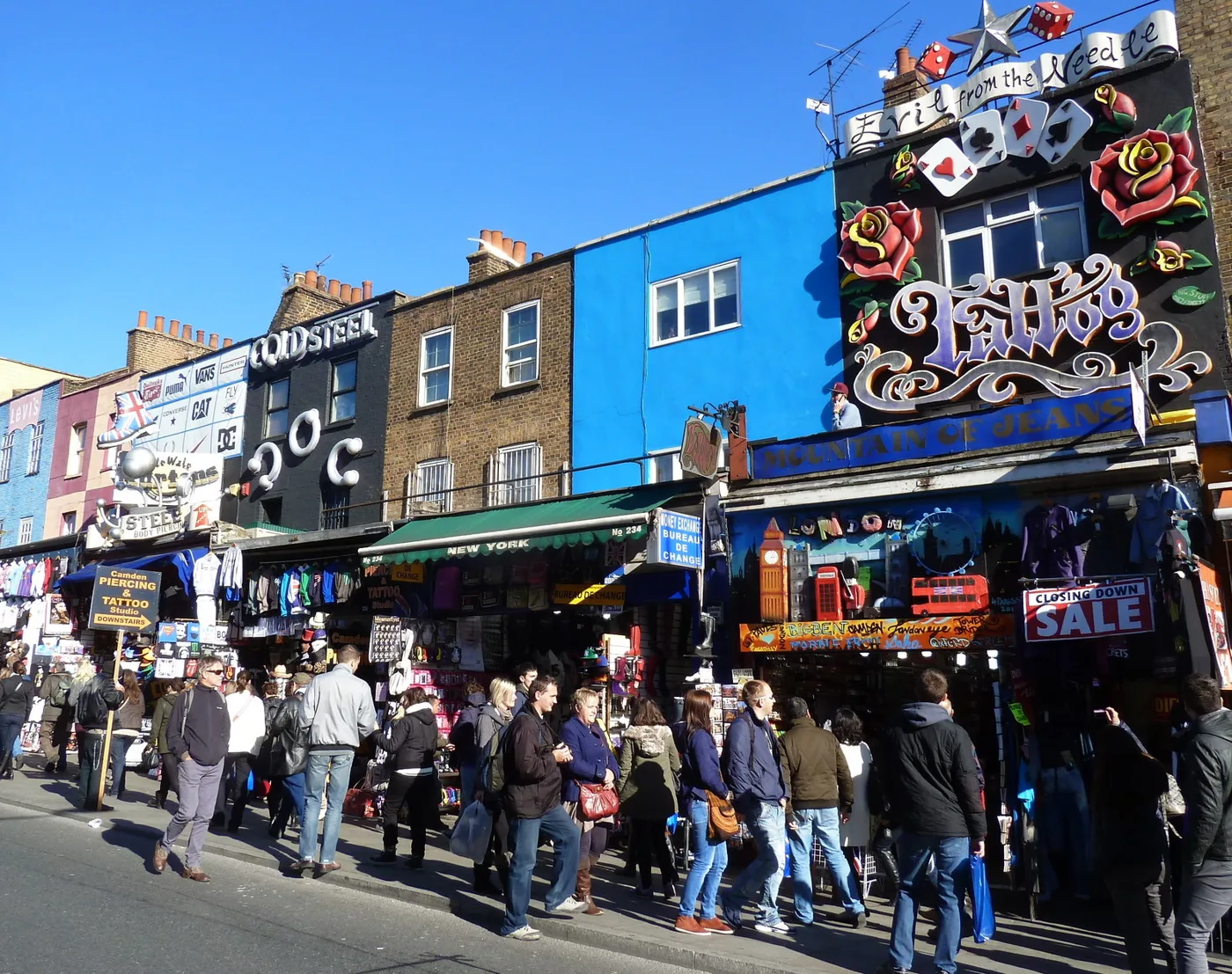 Shopfronts on Camden High Street